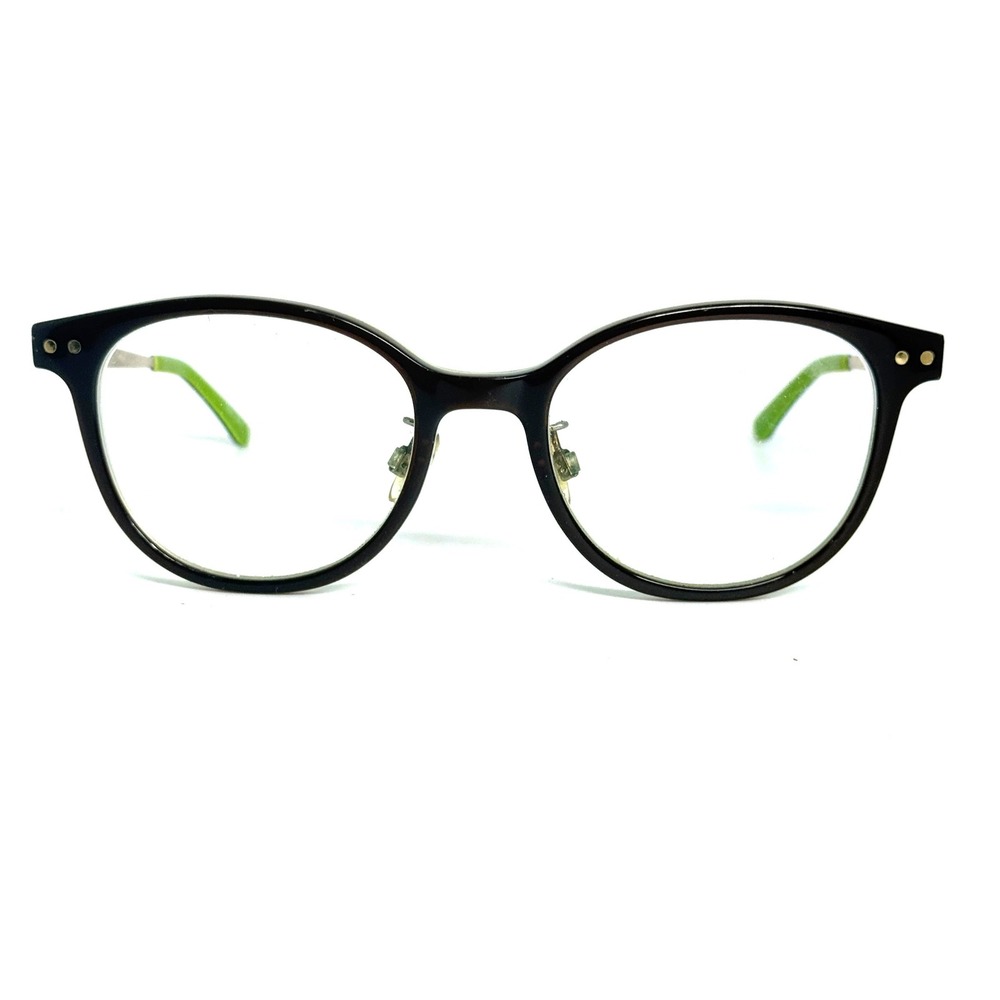 Isaac Mizrahi IM30007 BR Eyeglasses Brown Green Round Frames 50-19-140mm